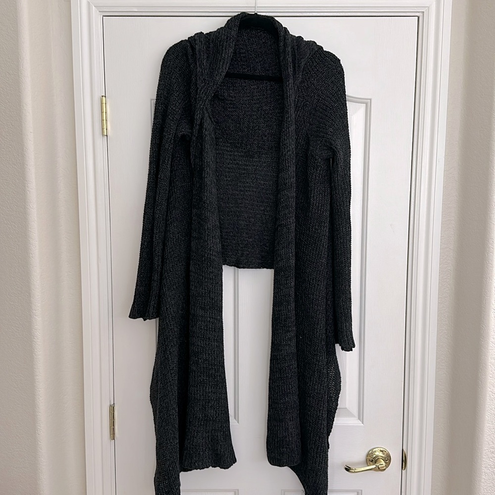 Brandy Melville Hooded Hi-Lo Cardigan Sweater